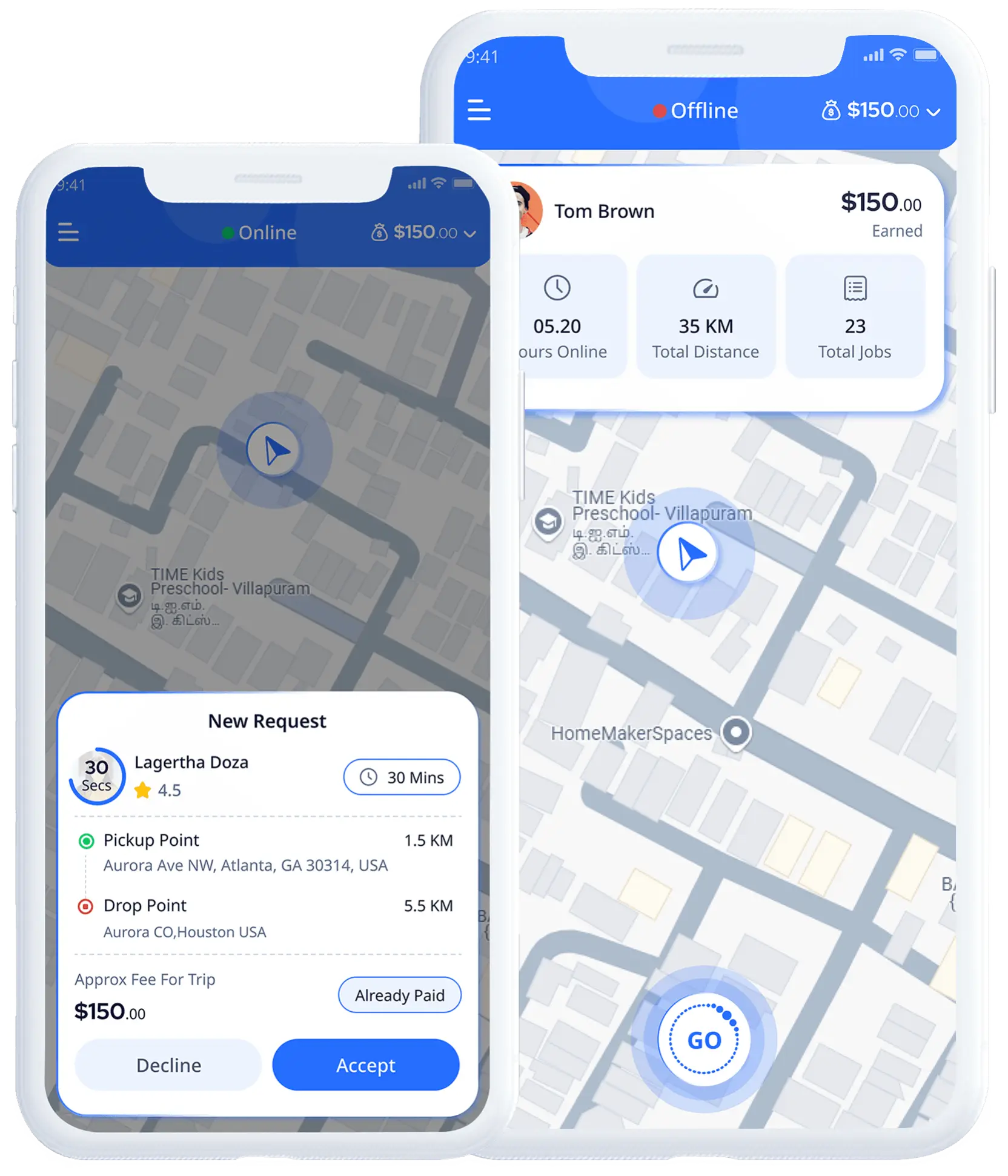 Taxi-booking-panel
