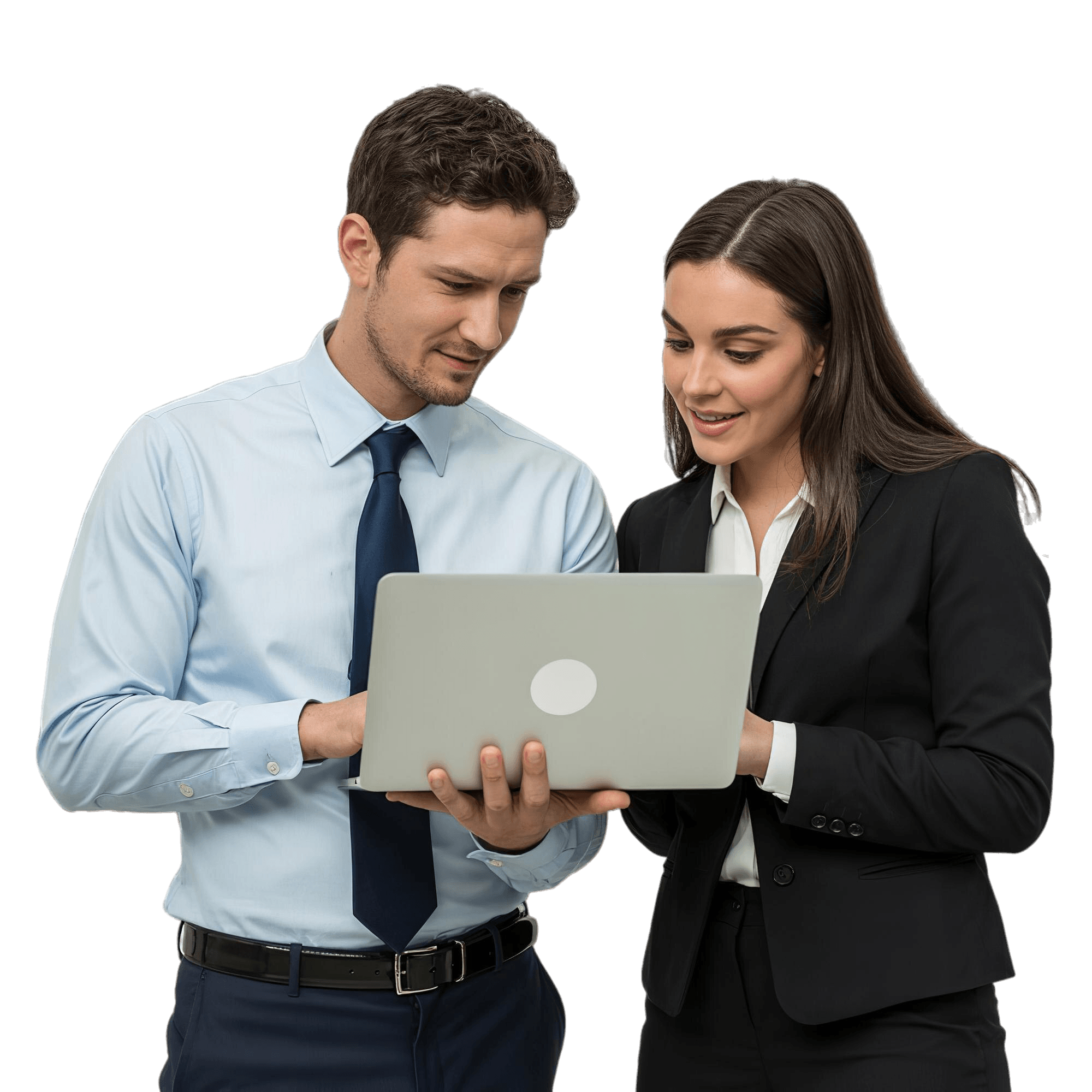 business-colleagues-collaborating-laptop-professional-setting